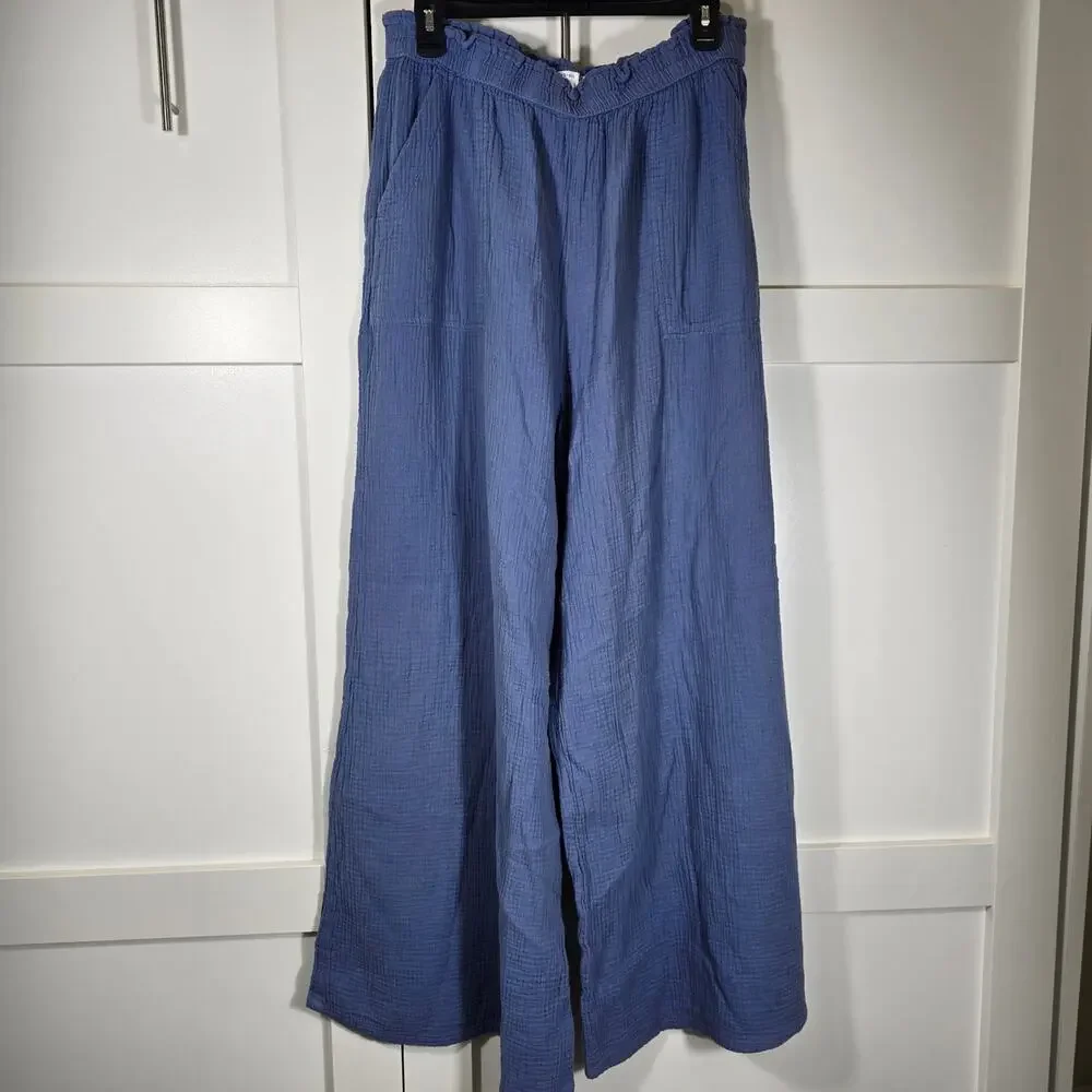 Aerie gauzy wide-leg cotton pants . Size XL. Ret. $59